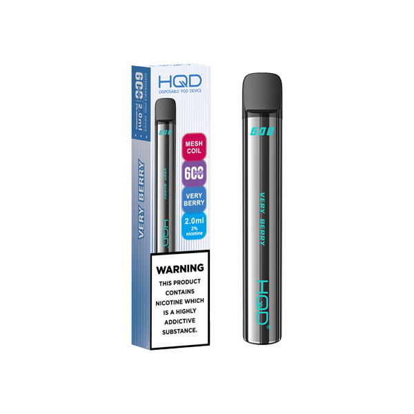 20mg HQD 600 Disposable Vape Device 600 Puffs