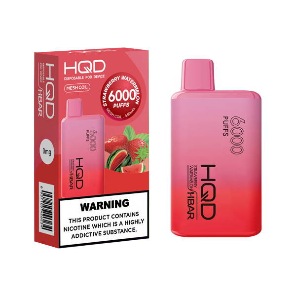 0mg HQD HBAR Disposable Vape Device 6000 Puffs