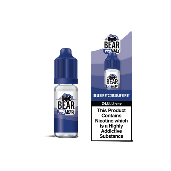 Bear Pro Max 75ml Longfill Bar Series includes 4X 20mg Salt Nic Shots