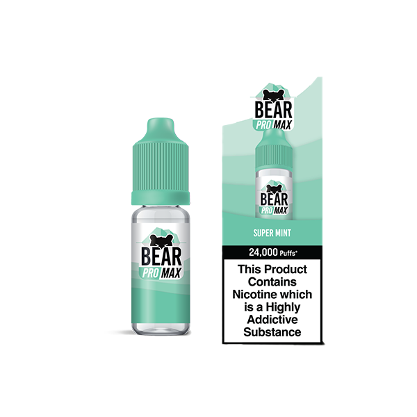 Bear Pro Max 75ml Longfill Bar Series includes 4X 20mg Salt Nic Shots