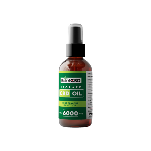 Bullet CBD 6000mg Pure Mint CBD Isolate MCT Oil Spray - 30ml