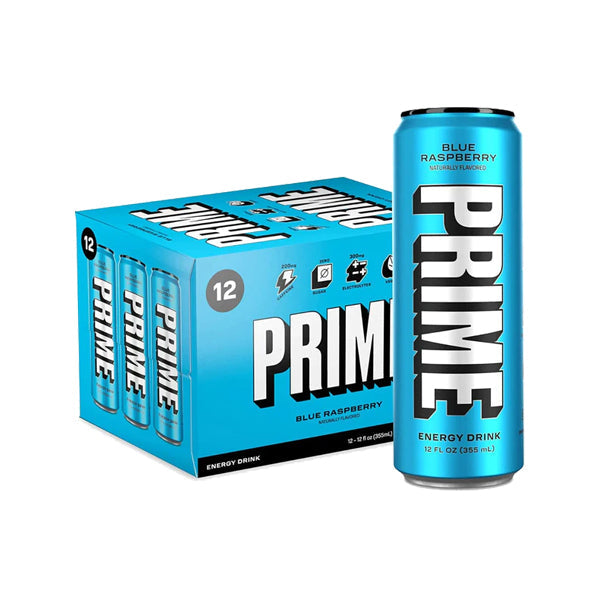 PRIME Energy USA Blue Raspberry Drink Can 355ml - Best Before date