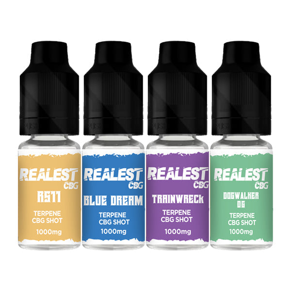 Realest CBD 1000mg Terpene Infused CBG Booster Shot 10ml (BUY 1 GET 1 FREE)