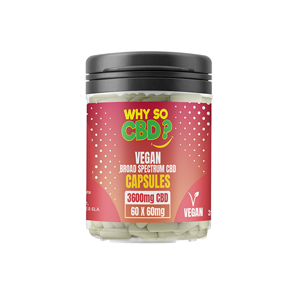 Why So CBD? 3600mg Broad Spectrum CBD Vegan Capsules - 60 Caps